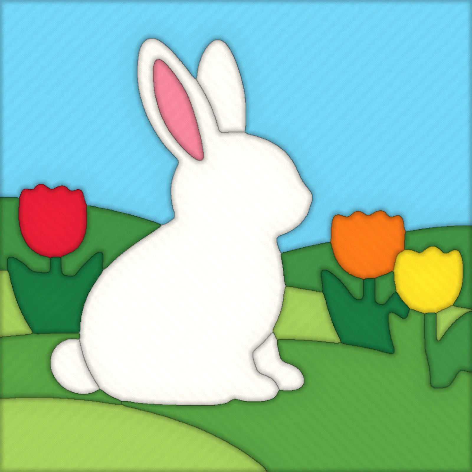 Spring Bunny: finished kinusaiga piece
