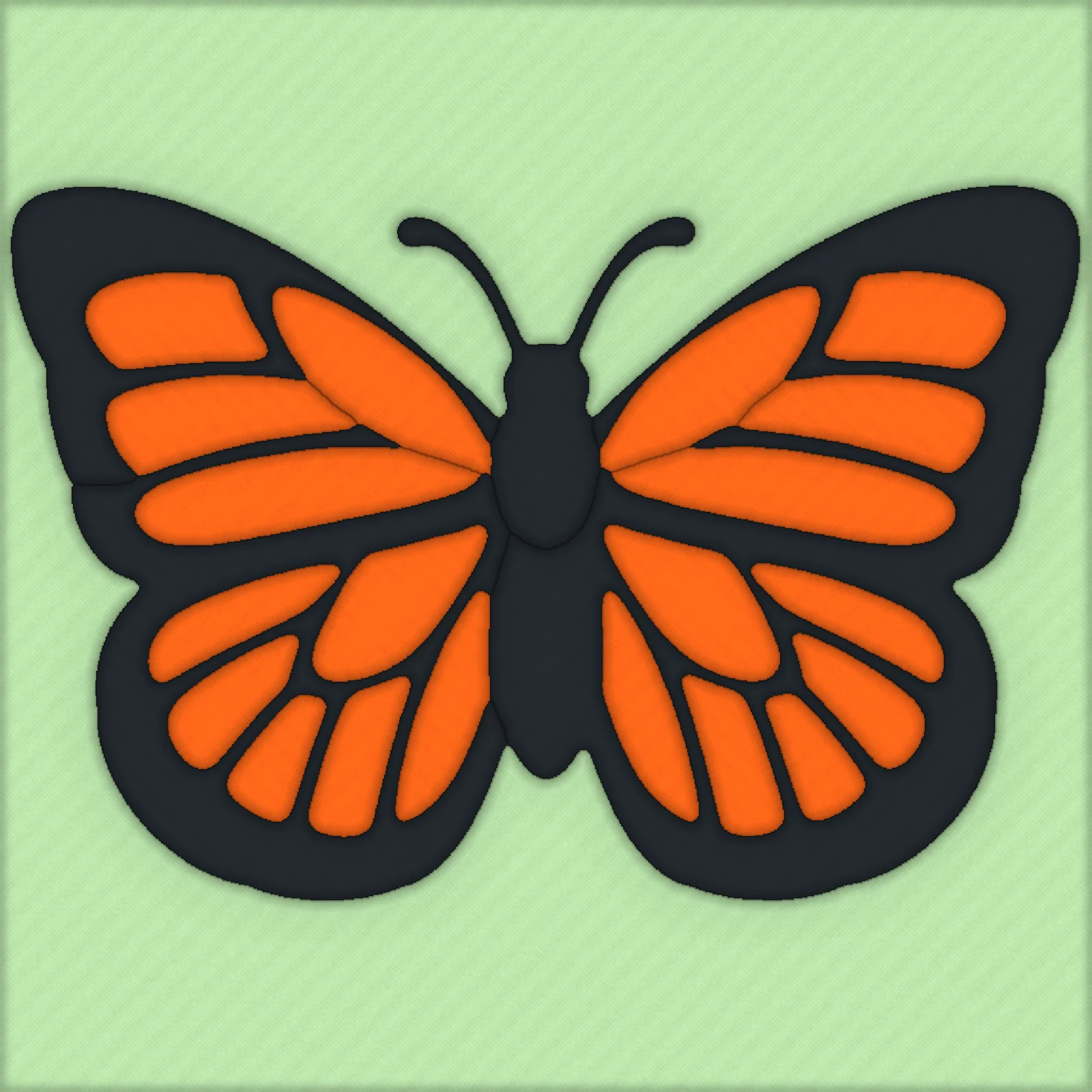 Monarch Butterfly: finished kinusaiga piece