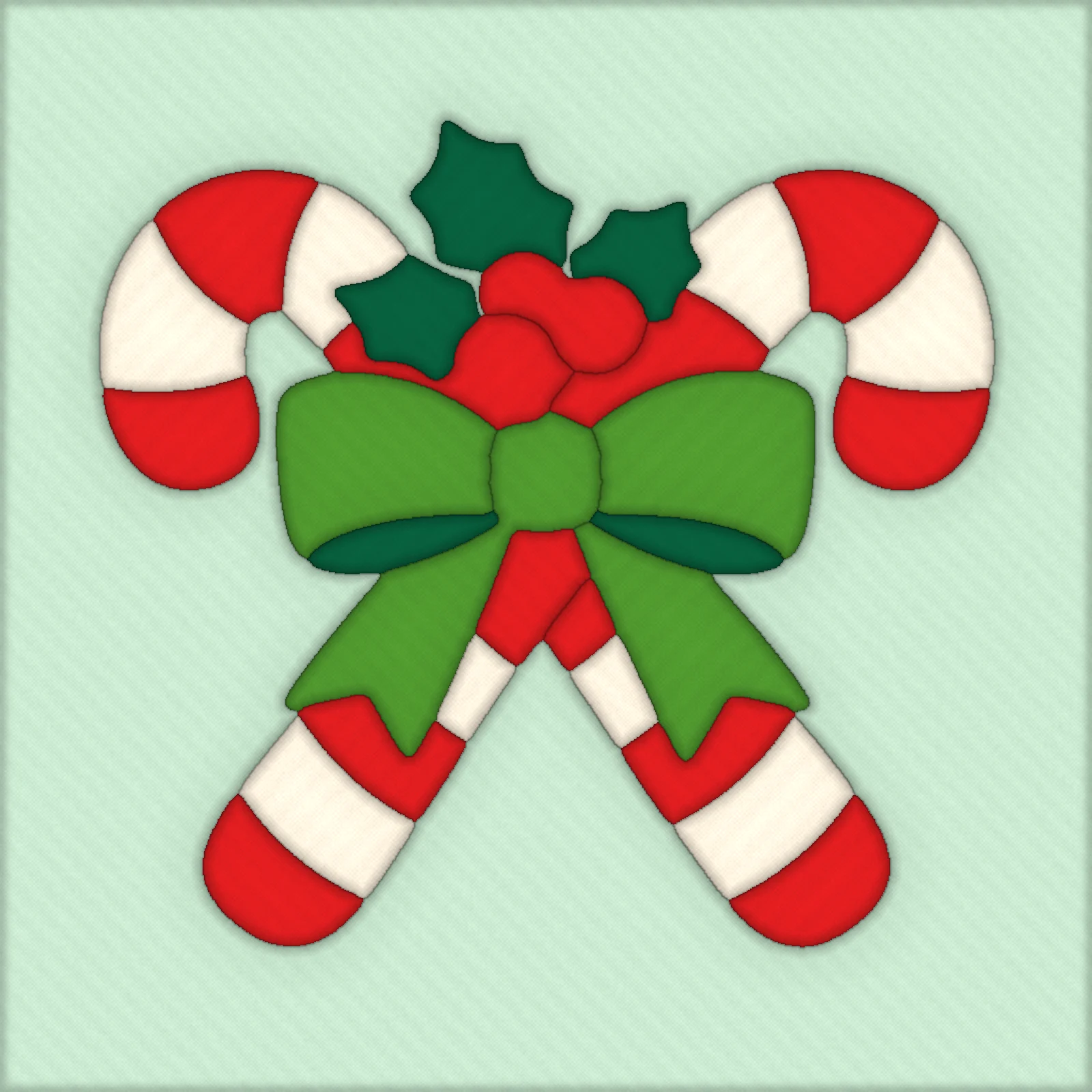 Candy Canes with a Bow: fabric colors
