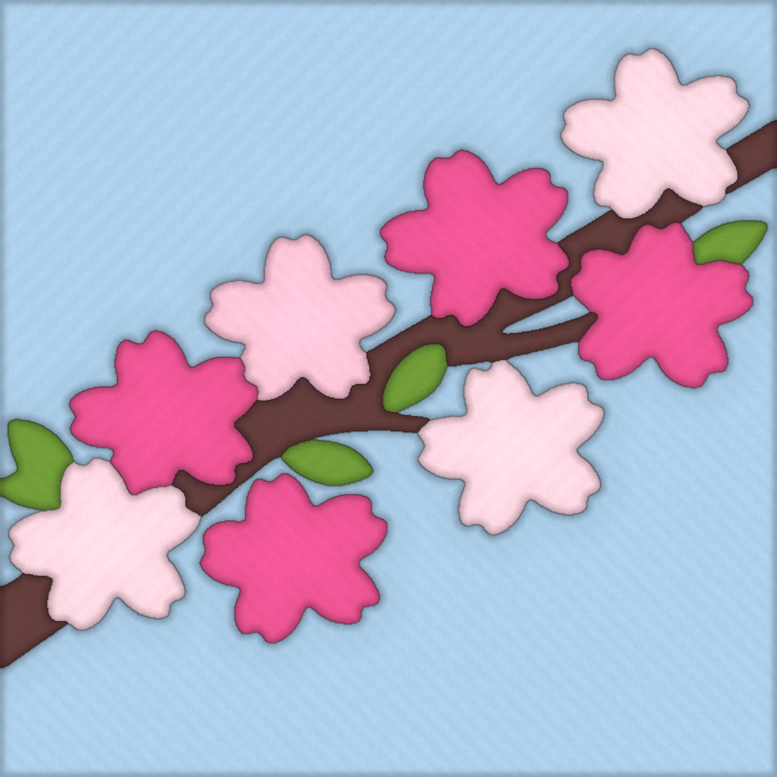 Cherry Blossom Branch: finished kinusaiga piece
