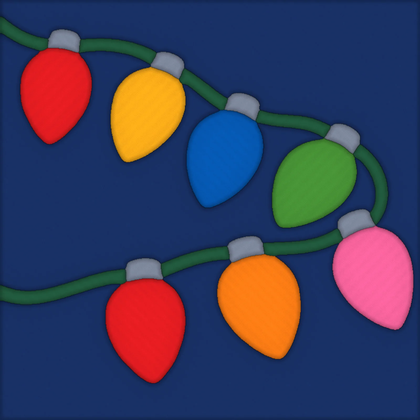 String of Christmas Lights: fabric colors