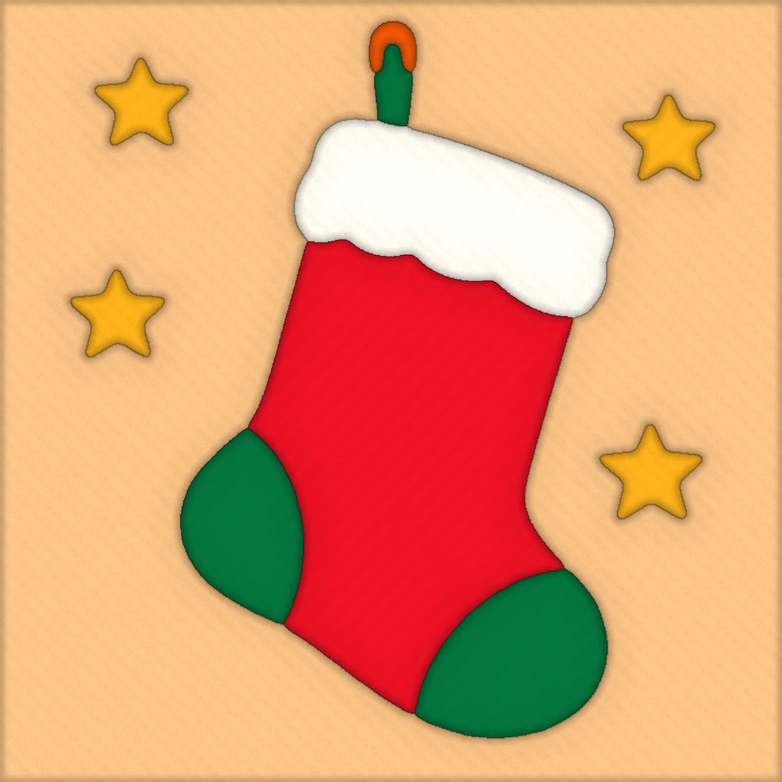 Christmas Stocking: finished kinusaiga piece