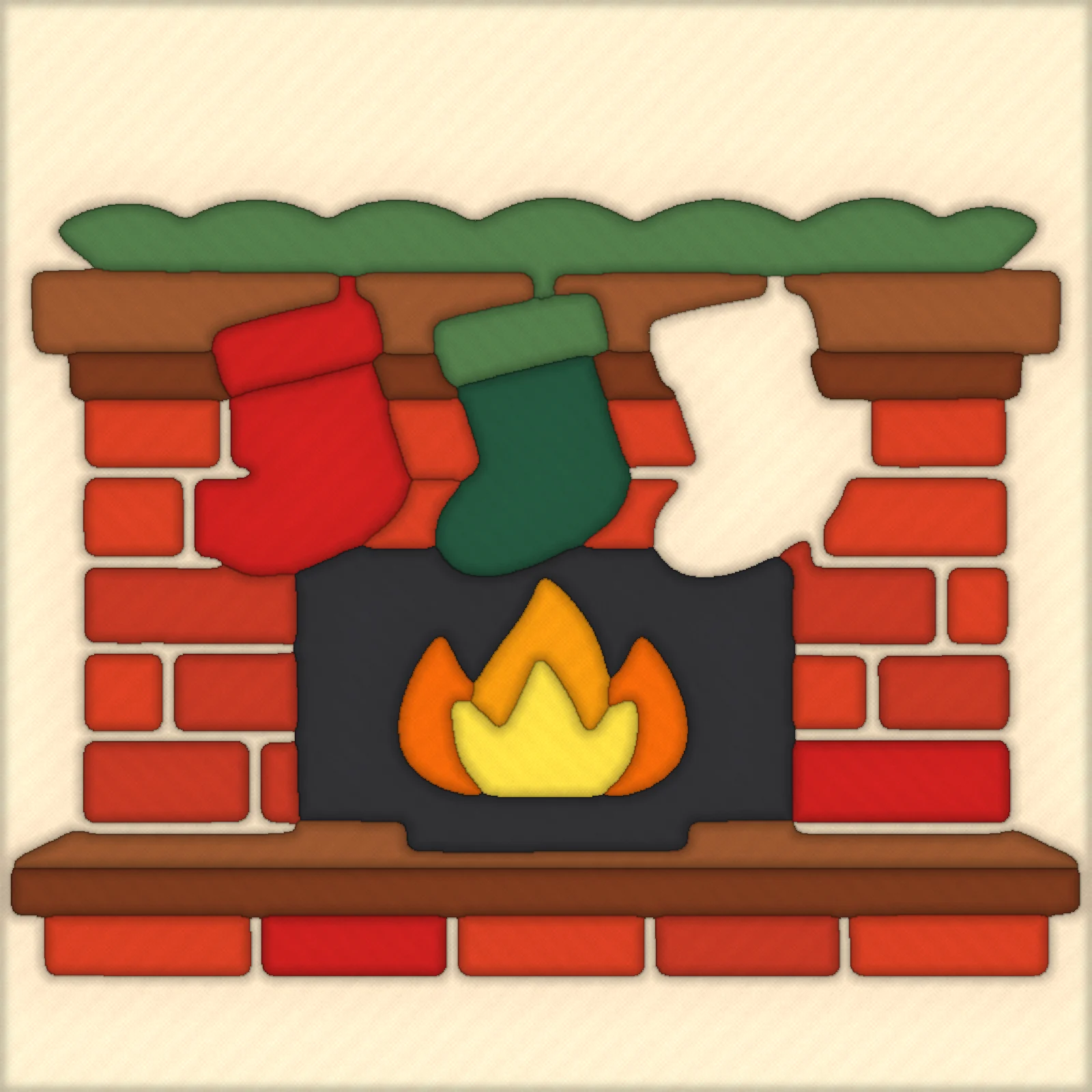 Stockings by the Fireplace: fabric colors
