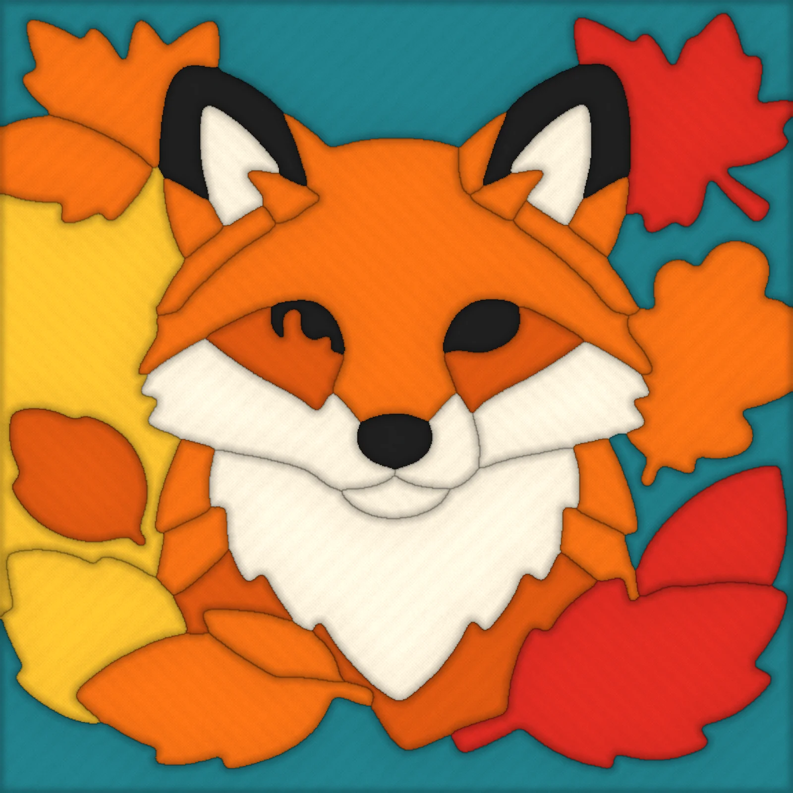Fox Portrait: finished kinusaiga piece