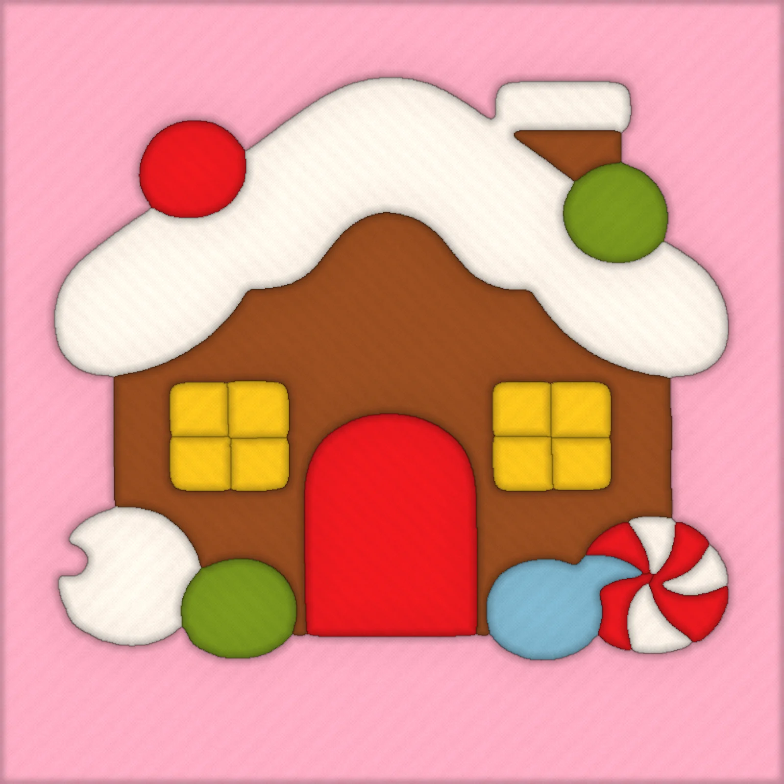 Gingerbread House: finished kinusaiga piece