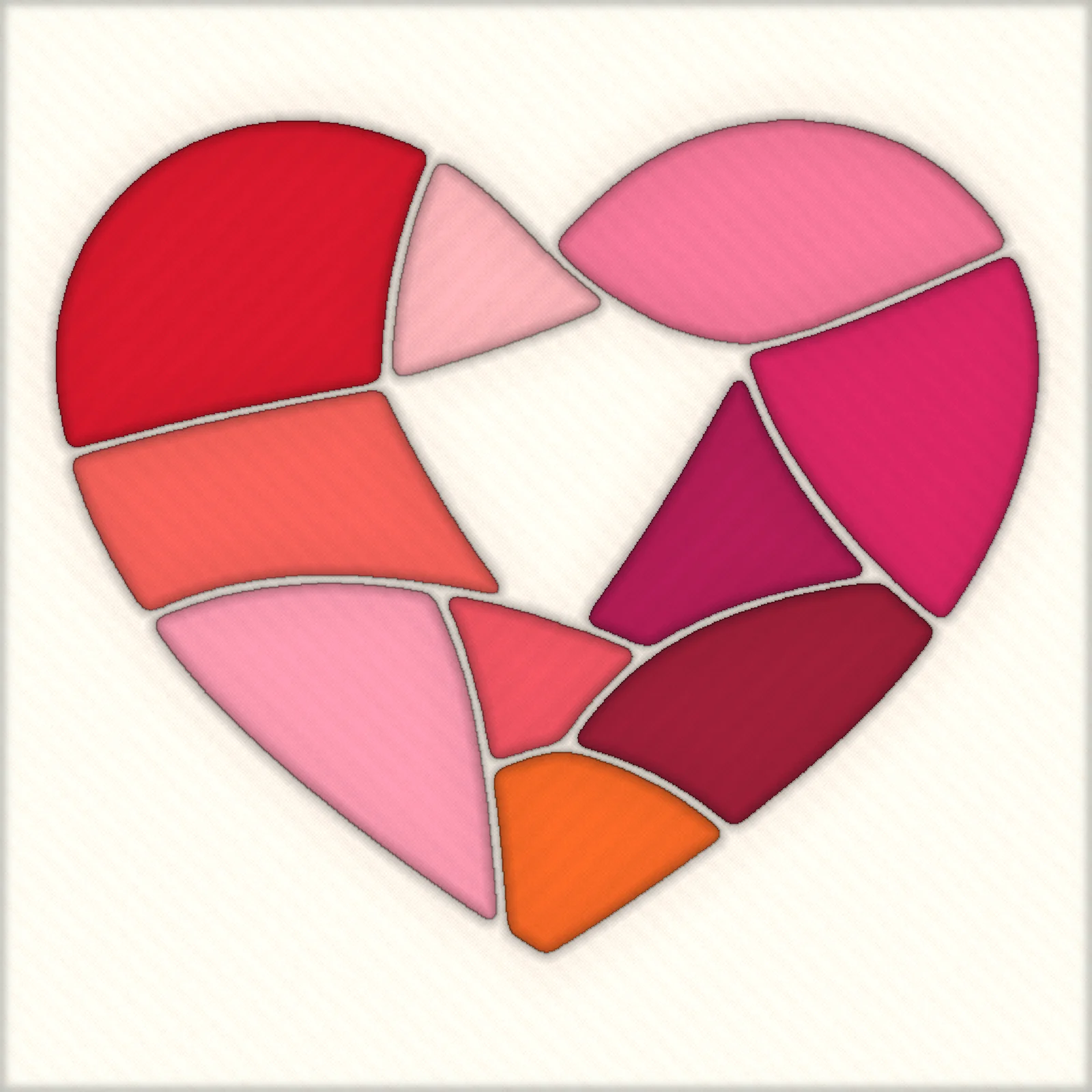 Patchwork Heart: finished kinusaiga piece