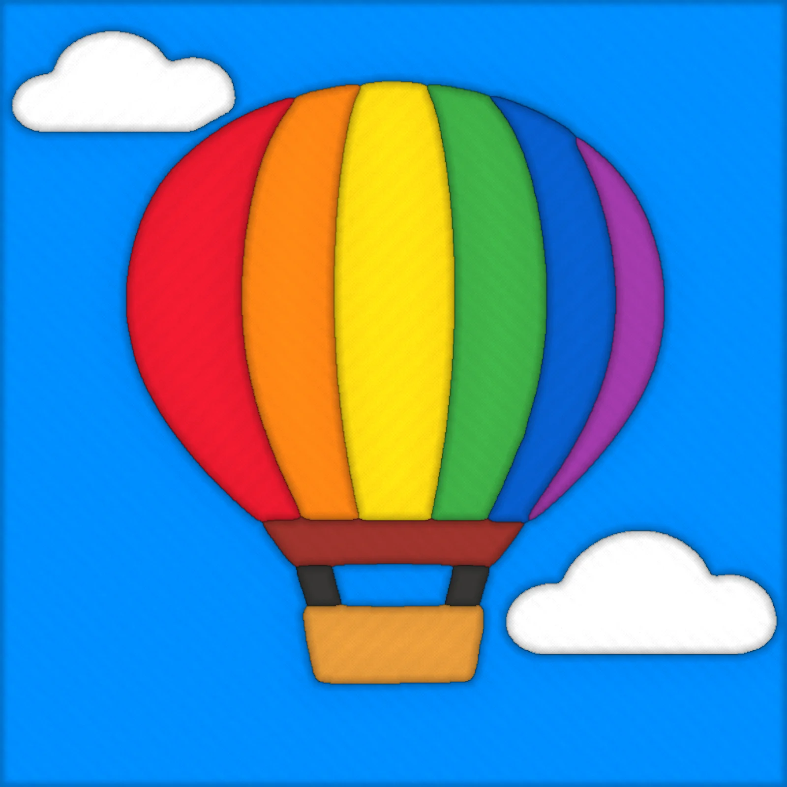 Hot Air Balloon: finished kinusaiga piece