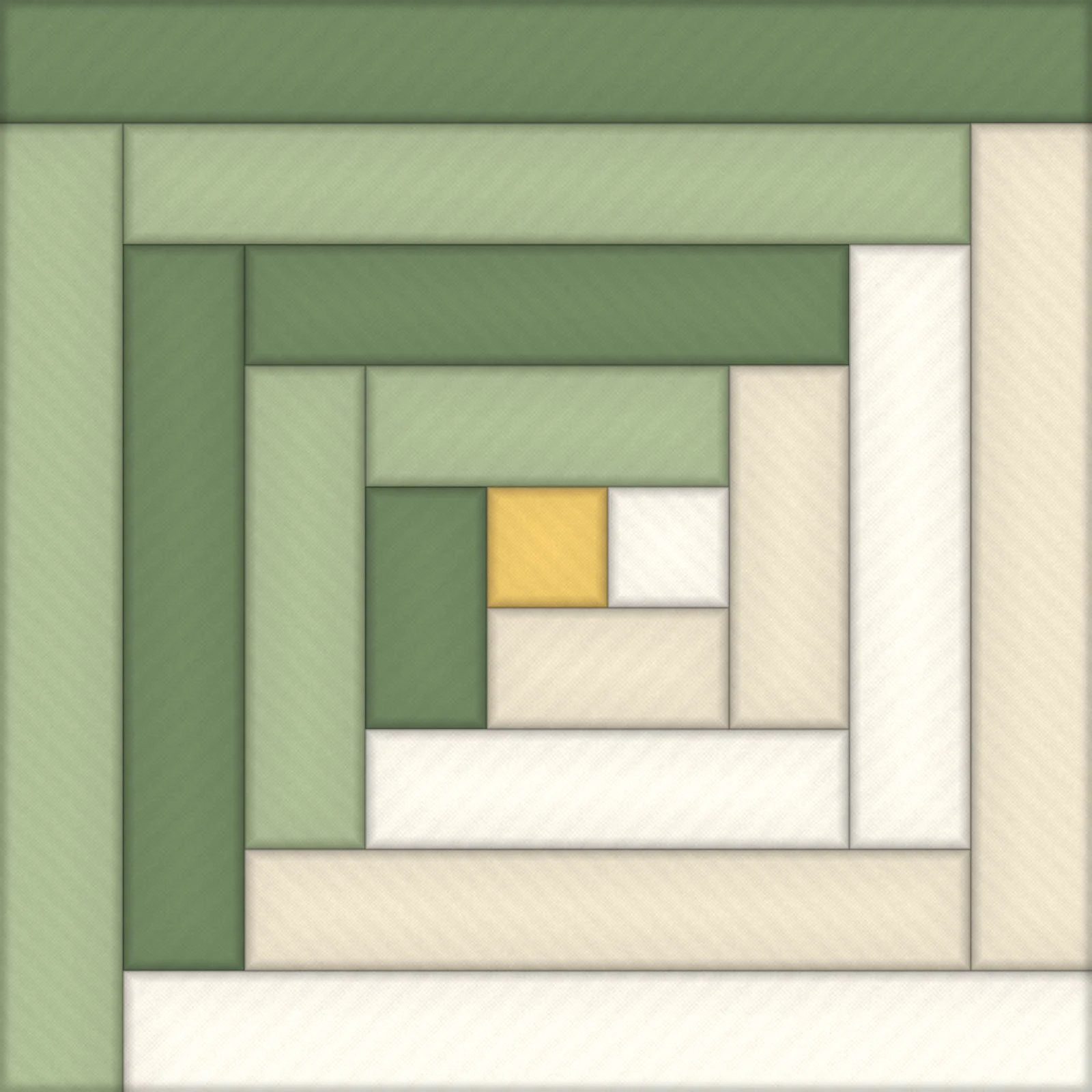 Log Cabin Quilt Block: finished kinusaiga piece