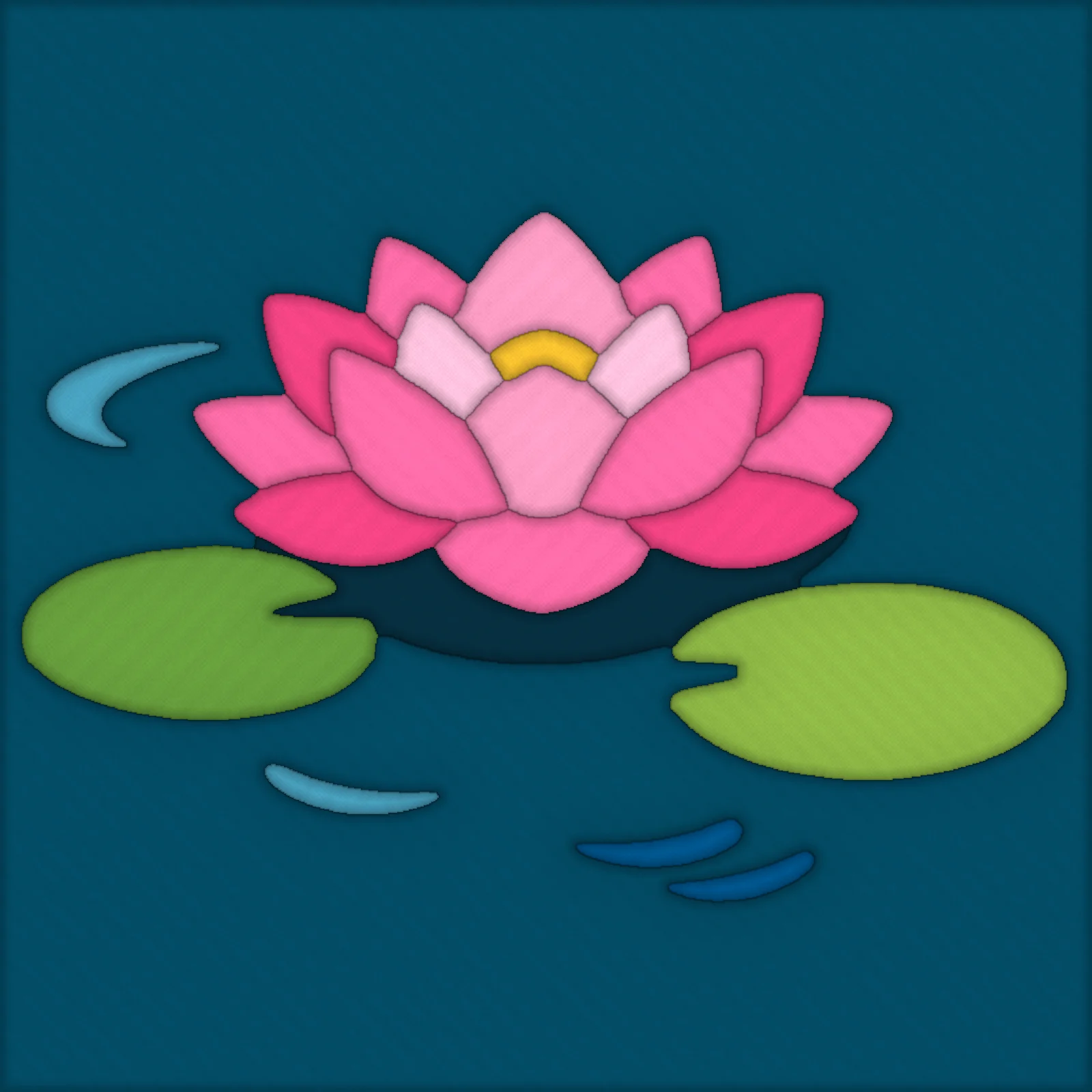 Lotus on the Water: finished kinusaiga piece