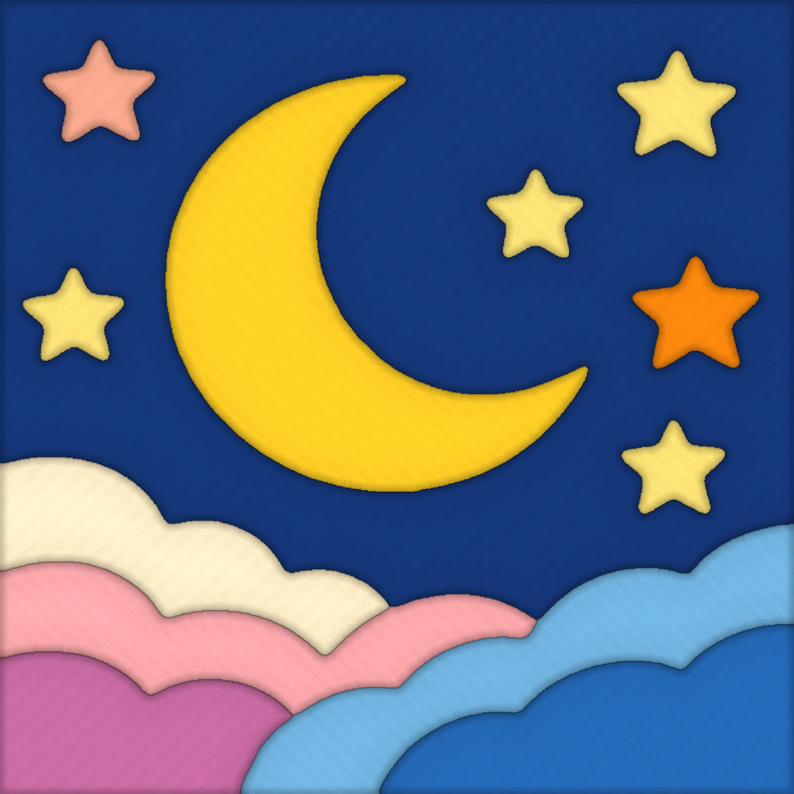 Moon and Stars: finished kinusaiga piece