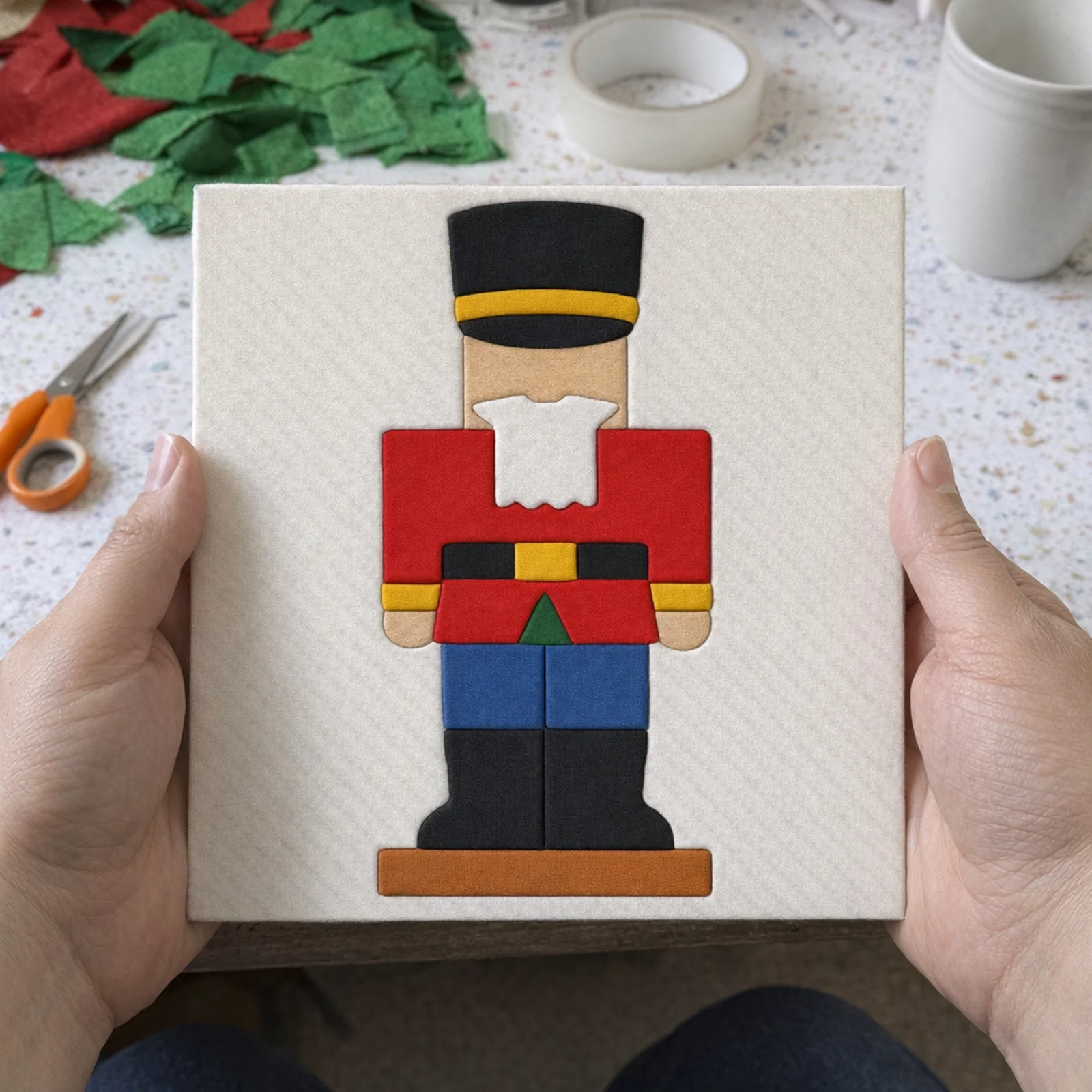 Nutcracker Soldier kinusaiga made in fabric