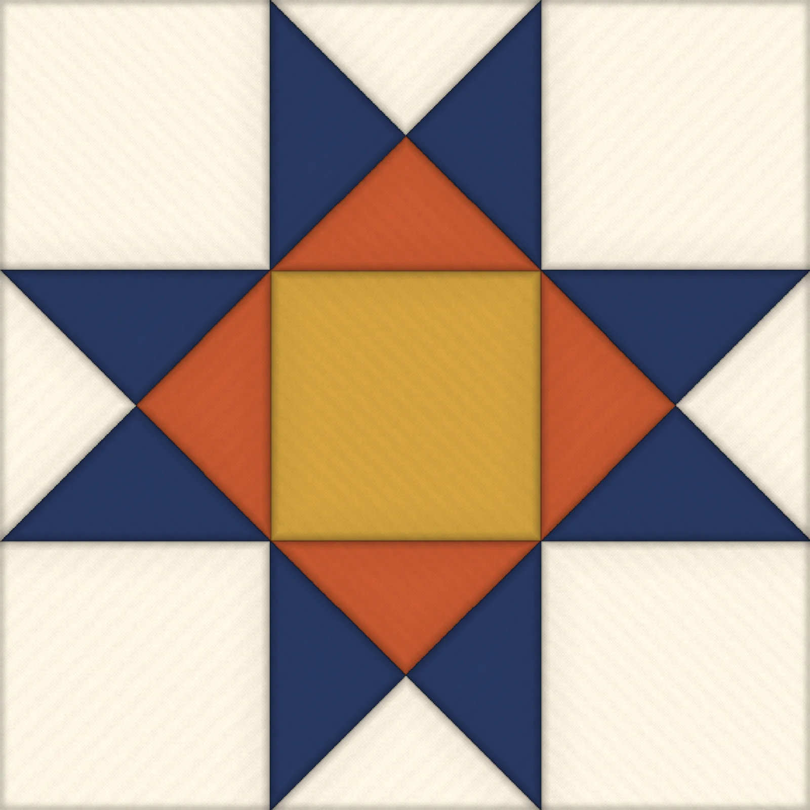Ohio Star Quilt Block: finished kinusaiga piece