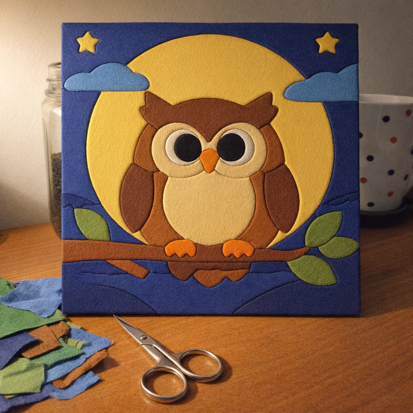 Owl on a Branch: Free Kinusaiga Pattern (PDF) | Kinusaiga.org