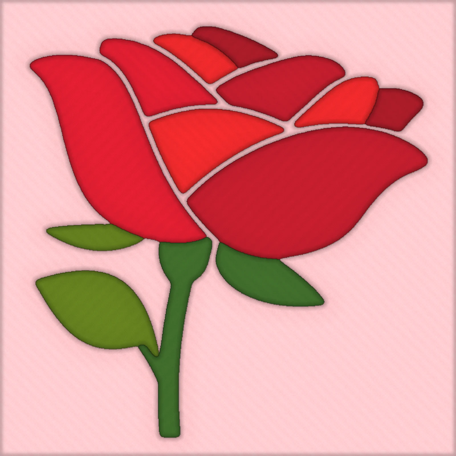 Red Rose: finished kinusaiga piece