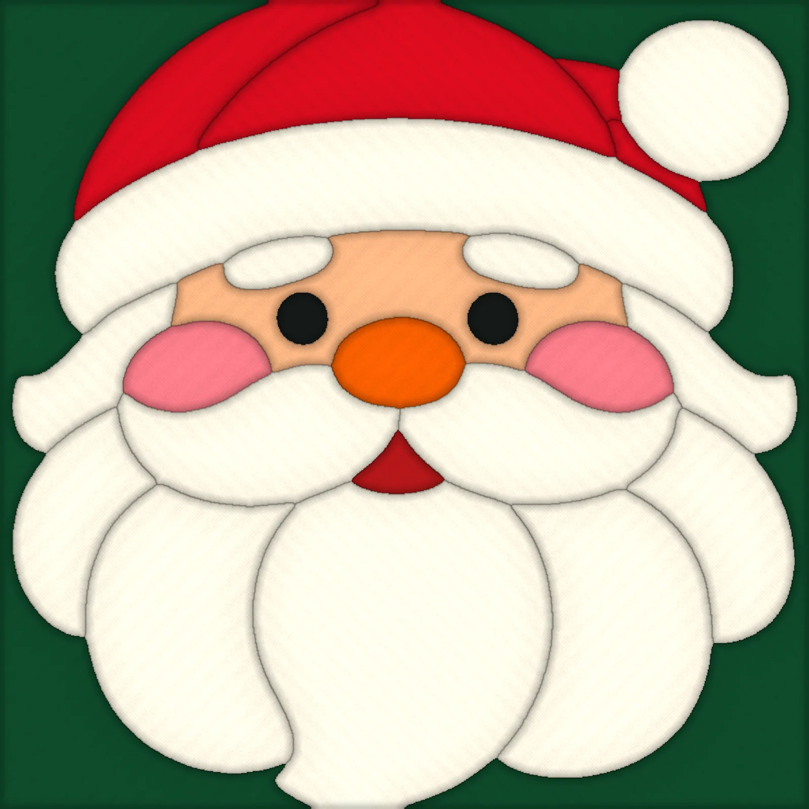 Santa Claus Face: fabric colors