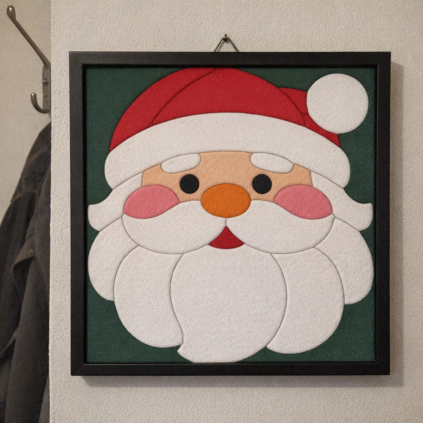 Santa Claus Face kinusaiga in a frame