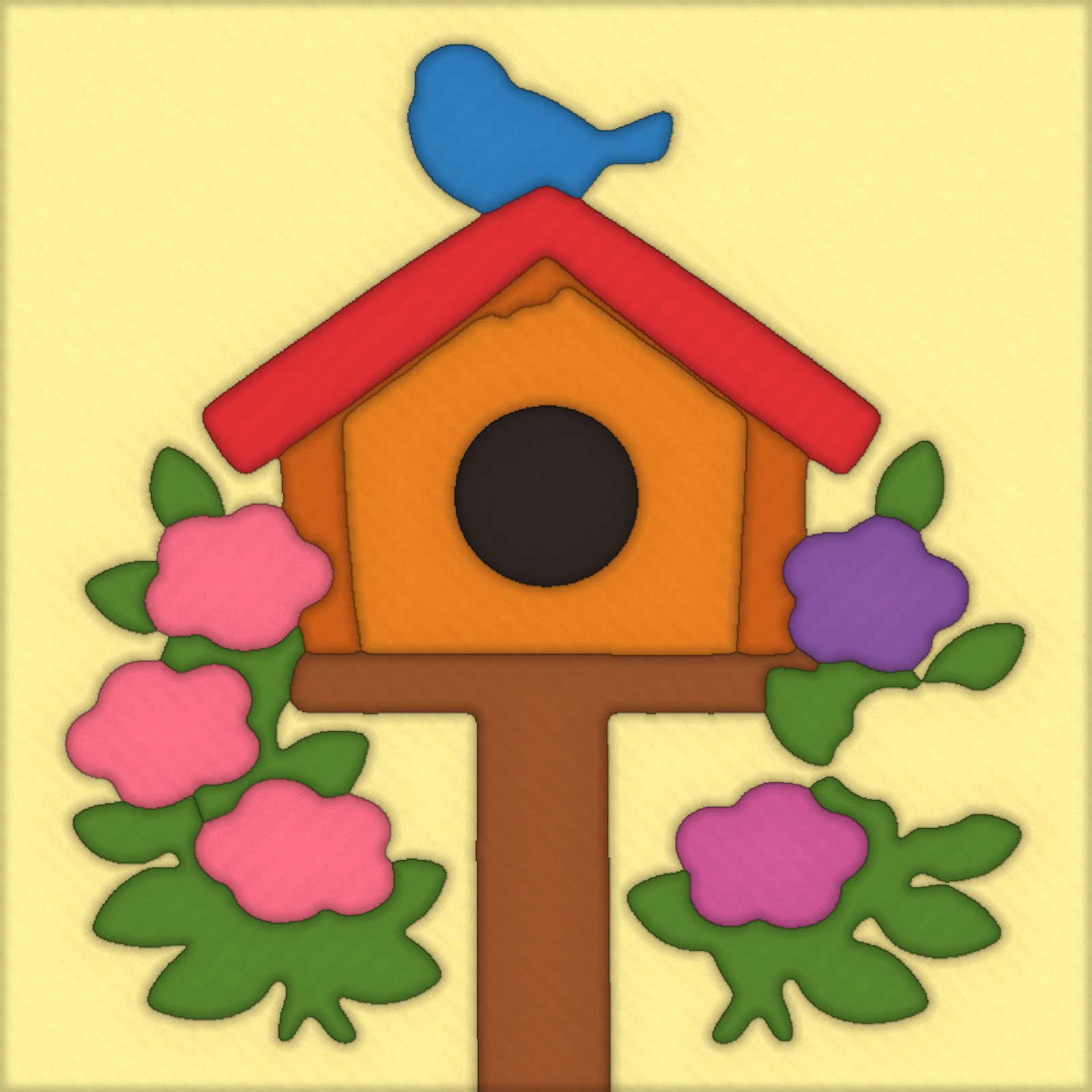 Spring Birdhouse: finished kinusaiga piece